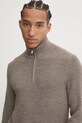 Abercrombie & Fitch sweter wełniany brązowy KI120.4176.400