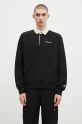 Champion felpa Polo Neck Sweatshirt melange nero 220708