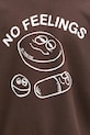 No Problemo bluza bawełniana Hard Feelings Crew Neck Sweat brązowy NP20003.02
