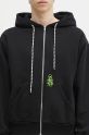 No Problemo hanorac de bumbac Mini Alien Zip Through Hoodie negru NP20030.02