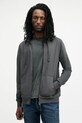 Бавовняна кофта AllSaints BRACE з капюшоном сірий M032JB