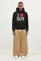 Pamučna dukserica A Bathing Ape I Love Bape Pullover 1K80114005 crna