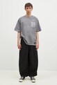 NEIGHBORHOOD tricou din bumbac Pigment Dyed Crewneck SS 242UNNH.CSM04 gri