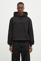 Maharishi felpa in cotone Maharishi Organic Hooded Sweat con nero 4622.BLACK