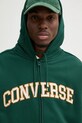 Bavlněná mikina Converse 10027083.A03 zelená