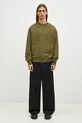 Maison Kitsuné felpa in cotone Bold Fox Head Patch MM00316KM0307 verde