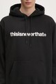 Хлопковая кофта thisisneverthat T-Logo Hoodie чёрный TN243TSWHO01