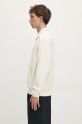 thisisneverthat sweatshirt Damaged Half Zip Polo Sweatshirt TN243TSWOW02 beige AW24