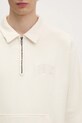 Μπλούζα thisisneverthat Damaged Half Zip Polo Sweatshirt μπεζ TN243TSWOW02