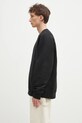 Wood Wood hanorac de bumbac Hester sweatshirt 30250244 negru AW24