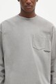 NEIGHBORHOOD longsleeve din bumbac gri 242FPNH.CSM15