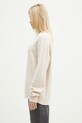 FILA+ sweter wełniany Cabled Knitted Crewneck beżowy 42FW24JJ02544C007