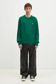 Вовняний светр FILA+ Cabled Knitted Crewneck 42FW24JJ02544C606 зелений