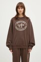 Βαμβακερή μπλούζα Sporty & Rich Riding Club ST071512244BR03 καφέ AW24