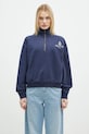 Хлопковая кофта Sporty & Rich Vendome Embroidered Quarter Zip ST073506205BL32 тёмно-синий AW24