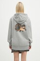 JW Anderson hanorac de bumbac Prickly Back Print Hoodie JW0210.PG1668.905 gri AW24
