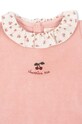 Дитячі повзунки Konges Sløjd MIFFA FRILL ONESIE GOTS KS101602 рожевий