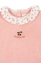 Dětské polo dupačky Konges Sløjd MIFFA FRILL ONESIE GOTS KS101602 růžová