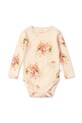 Konges Sløjd body din bumbac pentru bebelusi MINNIE GLITTER BODY GOTS Produs pentru bebe bej KS102054