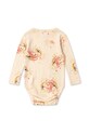 Konges Sløjd body din bumbac pentru bebelusi MINNIE GLITTER BODY GOTS KS102054 bej AW24
