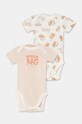Детское боди из хлопка United Colors of Benetton 2 шт Для младенцев оранжевый 3GI70B00S.G.W.Seasonal