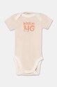 Детское боди из хлопка United Colors of Benetton 2 шт 3GI70B00S.G.W.Seasonal оранжевый AW24