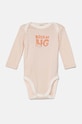 United Colors of Benetton body bawełniane niemowlęce 2-pack 3GI70B00R.G.W.Seasonal różowy AW24