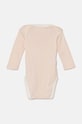 United Colors of Benetton body bawełniane niemowlęce 2-pack różowy 3GI70B00R.G.W.Seasonal