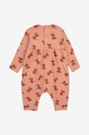 Bobo Choses rampers niemowlęcy Hungry Squirrel 224AB073 pomarańczowy AW24