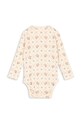 Bavlněné kojenecké body Konges Sløjd MINNIE BODY GOTS KS101606 béžová AW24