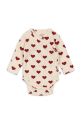 Дитяче бавовняне боді Konges Sløjd MINNIE NEWBORN BODY GOTS Для немовлят бежевий KS101609