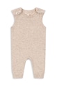 Вовняний ромпер для немовлят Konges Sløjd MINO KNIT SPENCER KS101617 бежевий AW24