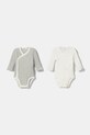 United Colors of Benetton body din bumbac pentru bebelusi 2-pack 2-pack gri 3FMG0B00Q.W.Seasonal