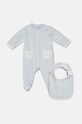 Emporio Armani body bawełniane niemowlęce niebieski EY000009.AF10913
