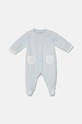 Emporio Armani body bawełniane niemowlęce EY000009.AF10913 niebieski AW24