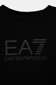 Chłopiec EA7 Emporio Armani longsleeve bawełniany dziecięcy 6DBT63.BJ02Z czarny