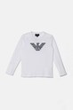 Emporio Armani longsleeve bawełniany dziecięcy nadruk biały 8N4TN6.1JPZZ