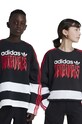 Παιδική βαμβακερή μπλούζα adidas Originals CREW χωρίς κουκούλα λευκό IZ4629