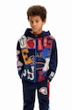 Desigual longsleeve din bumbac pentru copii MICKEY MOUSE cu modele negru 24WBTK11
