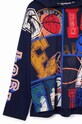 Desigual longsleeve din bumbac pentru copii MICKEY MOUSE negru 24WBTK11