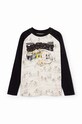 Хлопчик Дитячий бавовняний лонгслів Desigual MICKEY MOUSE 24WBTK10 чорний