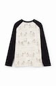 Desigual longsleeve bawełniany dziecięcy MICKEY MOUSE czarny 24WBTK10