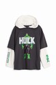 Desigual longsleeve bawełniany dziecięcy HULK 24WBTK08 szary AW24