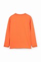 Băieți Desigual longsleeve din bumbac pentru copii 24WBTK07 portocaliu