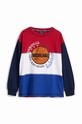 Хлопковый детский лонгслив Desigual хлопок тёмно-синий 24WBTK05