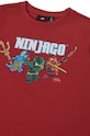 Chlapec Detská bavlnená košeľa s dlhým rukávom Lego LWTANO 620 12011307 burgundské