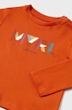 Mayoral longsleeve bawełniany niemowlęcy 108.3E.Baby.9BYH pomarańczowy AW24
