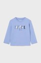 Dětské bavlněné tričko s dlouhým rukávem Mayoral kulatý modrá 108.3E.Baby.9BYH