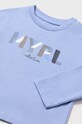 Dětské bavlněné tričko s dlouhým rukávem Mayoral 108.3E.Baby.9BYH modrá AW24
