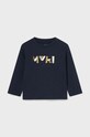 Mayoral longsleeve din bumbac pentru bebeluși print bleumarin 108.3E.Baby.9BYH